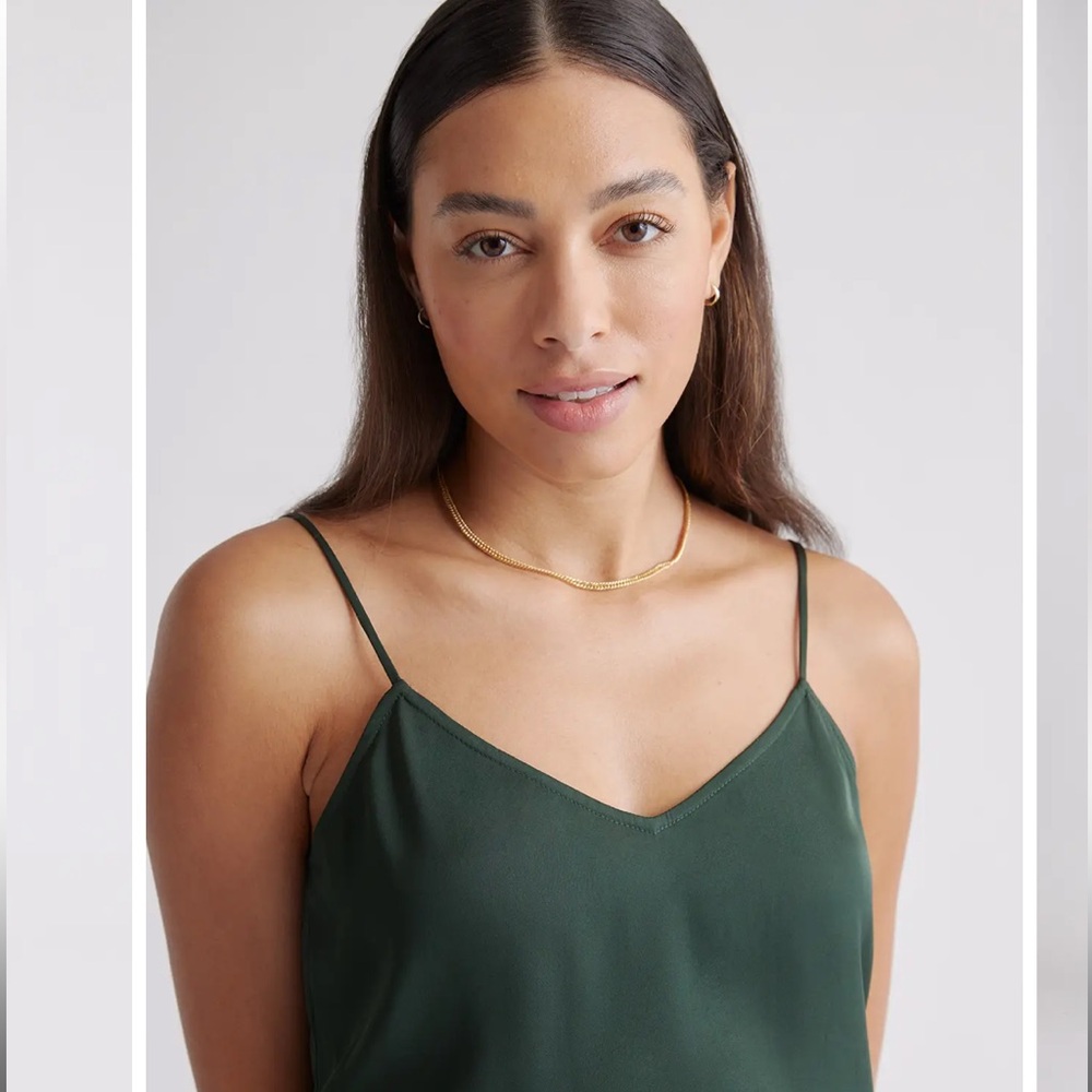 Quince Green Washable Silk Camisole